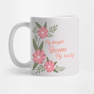 affirmations, aesthetic floral affirmation, self love Mug